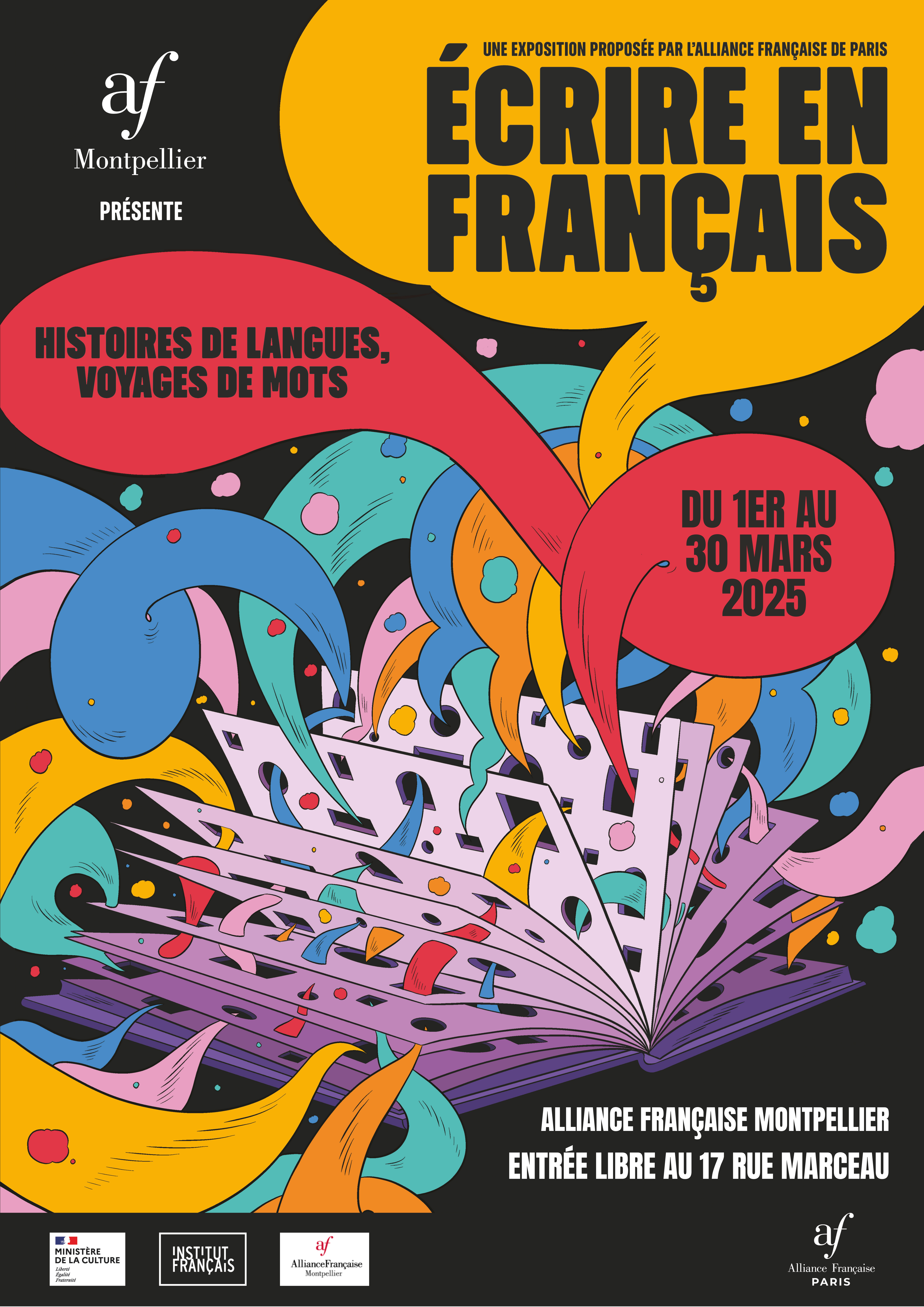 affiche expo "écrire en français"